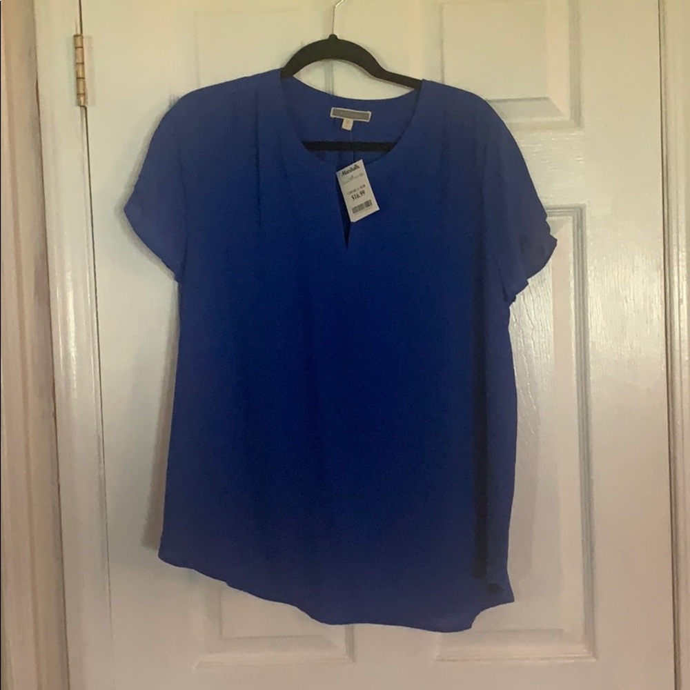 Blue flowy blouse